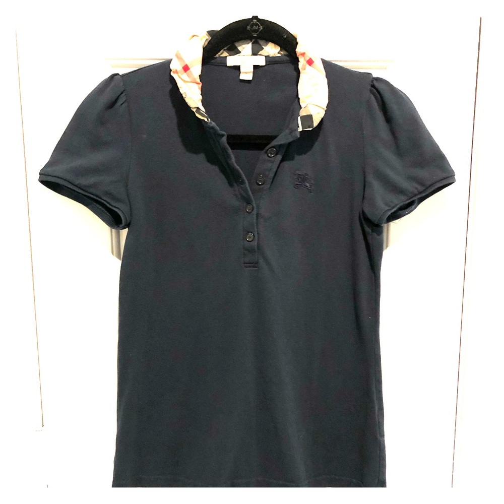 Women’s Navy  Blue Burberry Polo